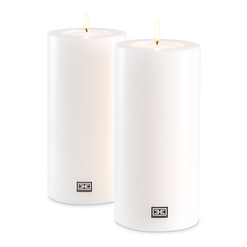 Artificial Candle ø 10 x H. 21 cm set of 2