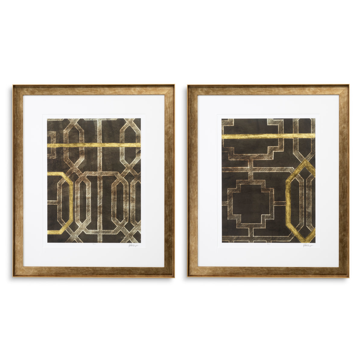 Print Trellis Pattern by Ethan Harper II set of 2